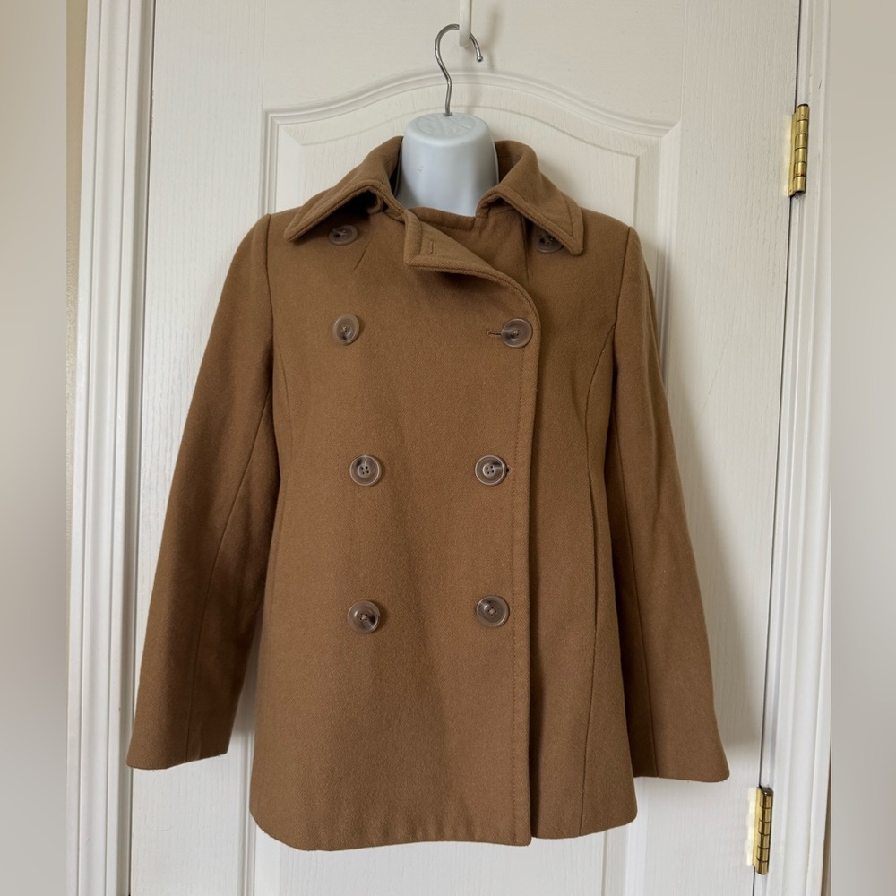 J.Crew Petite Small Wool Peacoat with Thinsulate – Camel Brown